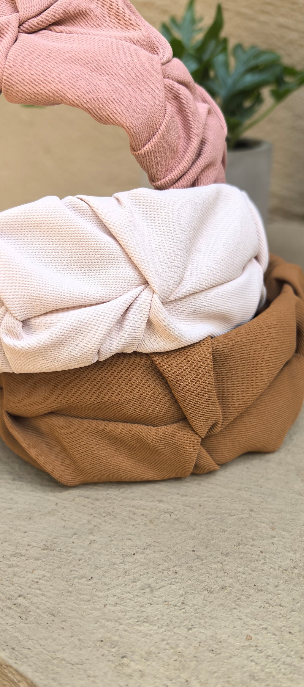 Pleated Fabric Headband styled