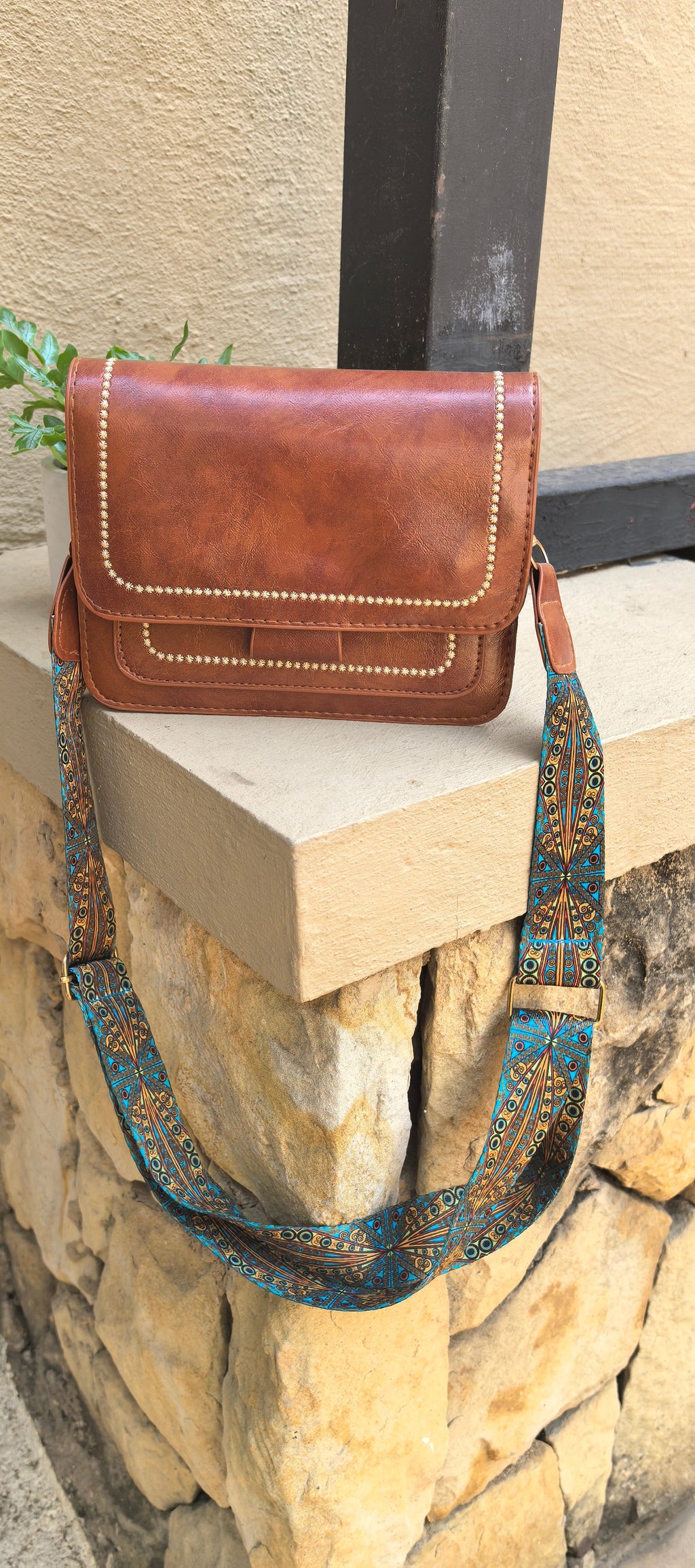 Tan Red Envelope Bag