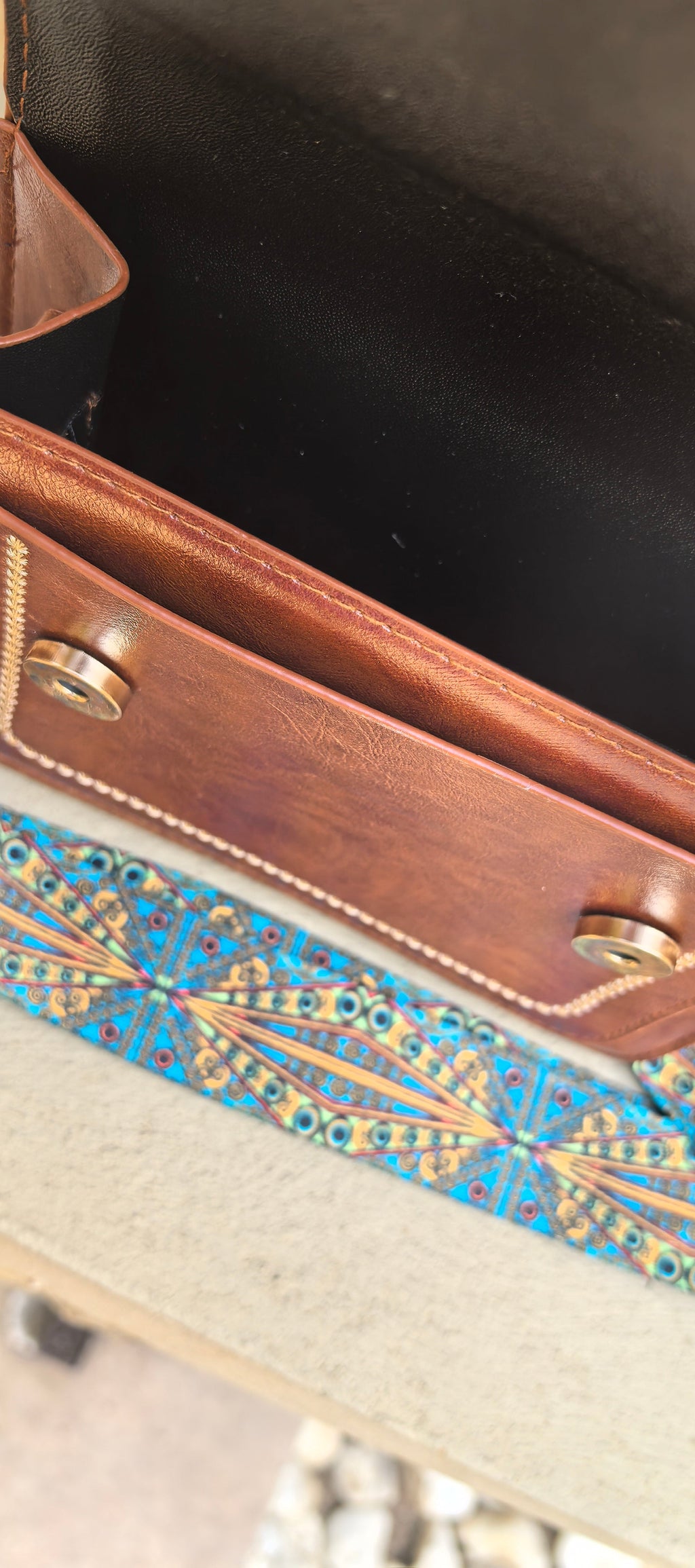 Tan Red Envelope Bag
