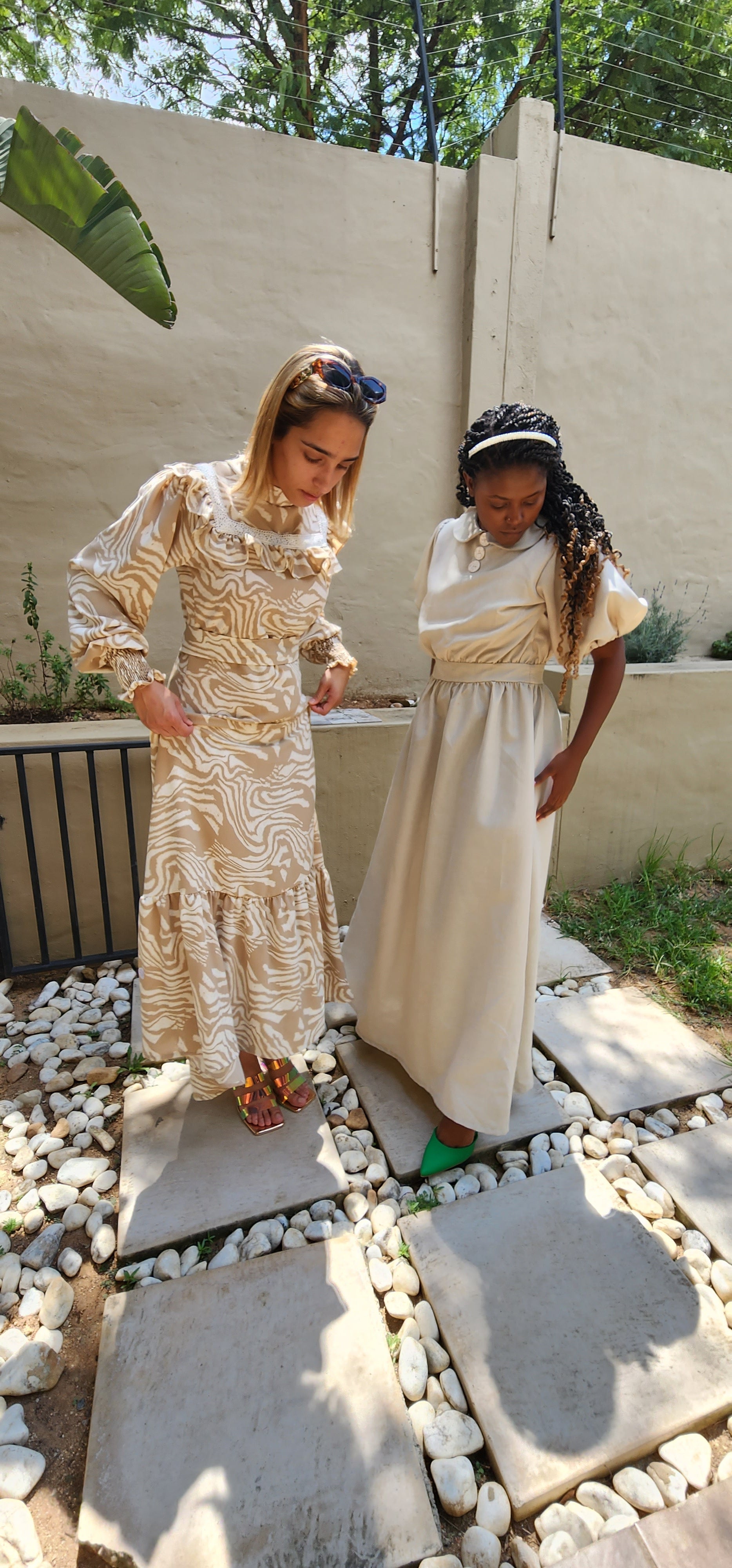 Babydoll Beige Maxi Dress