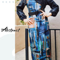 Denim Printed Dress