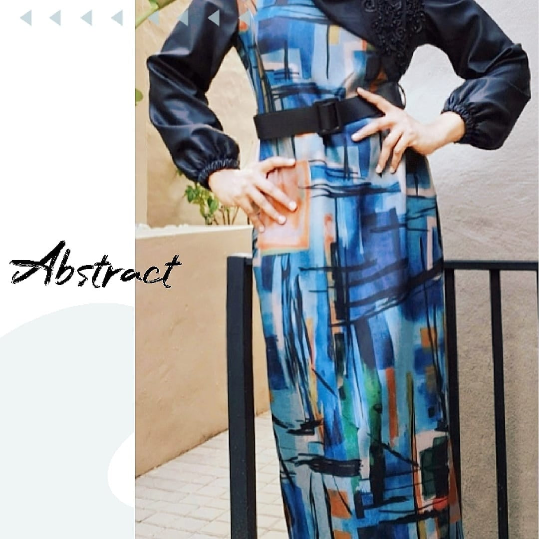 Denim Printed Dress