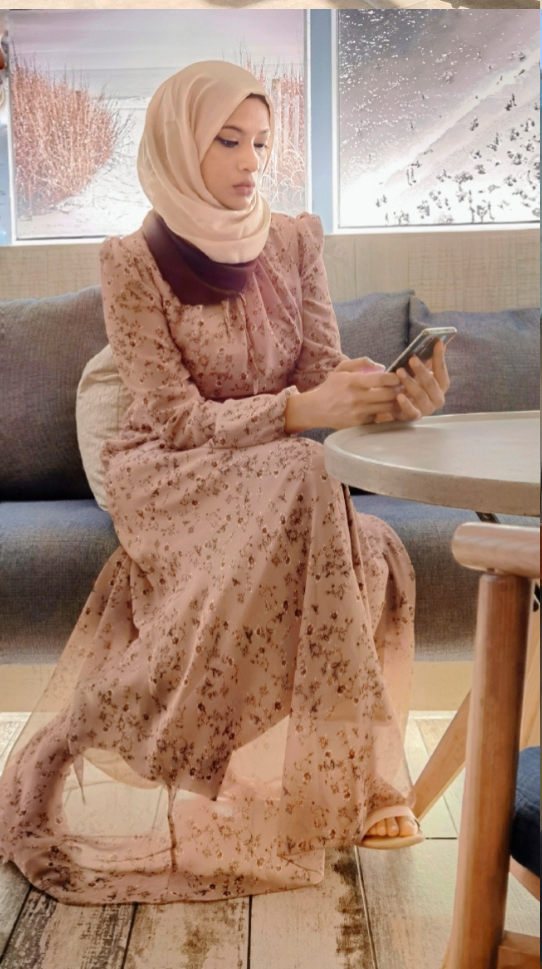 Floral Printed Chiffon Dress