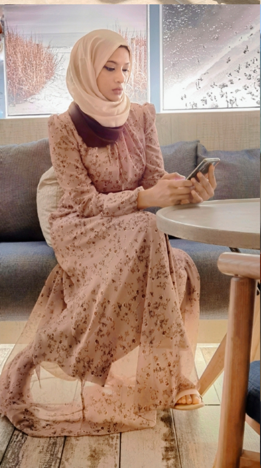 Floral Printed Chiffon Dress