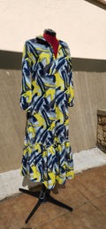 Brush Stroke Print Dress